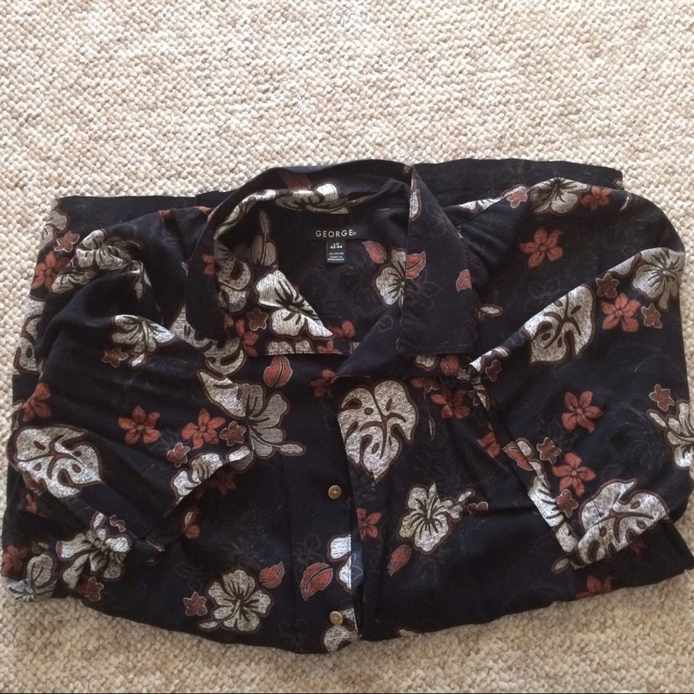 George | Hawaiian Short Sleeve Button Down Shirt - Picture 2 of 4