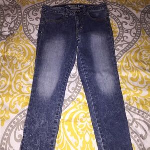 High waisted cropped skinnys