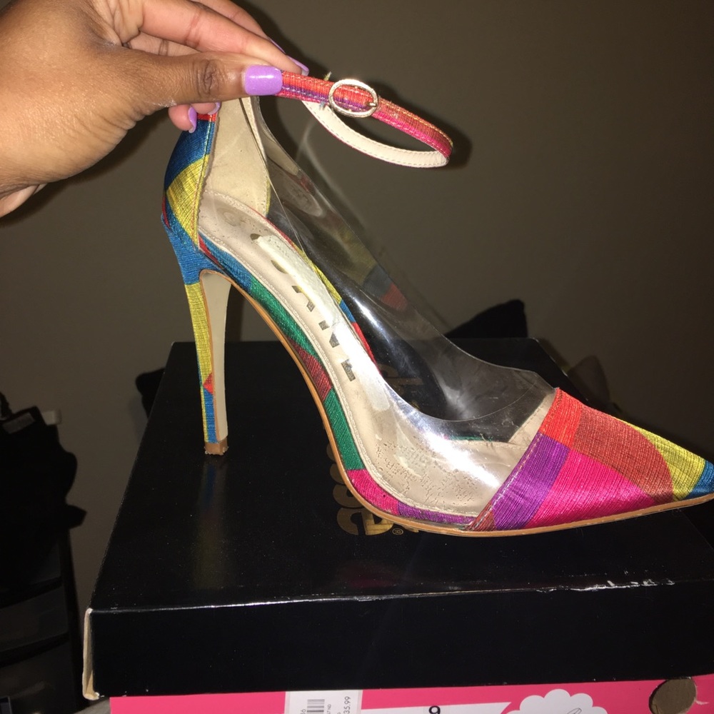 Color block heels