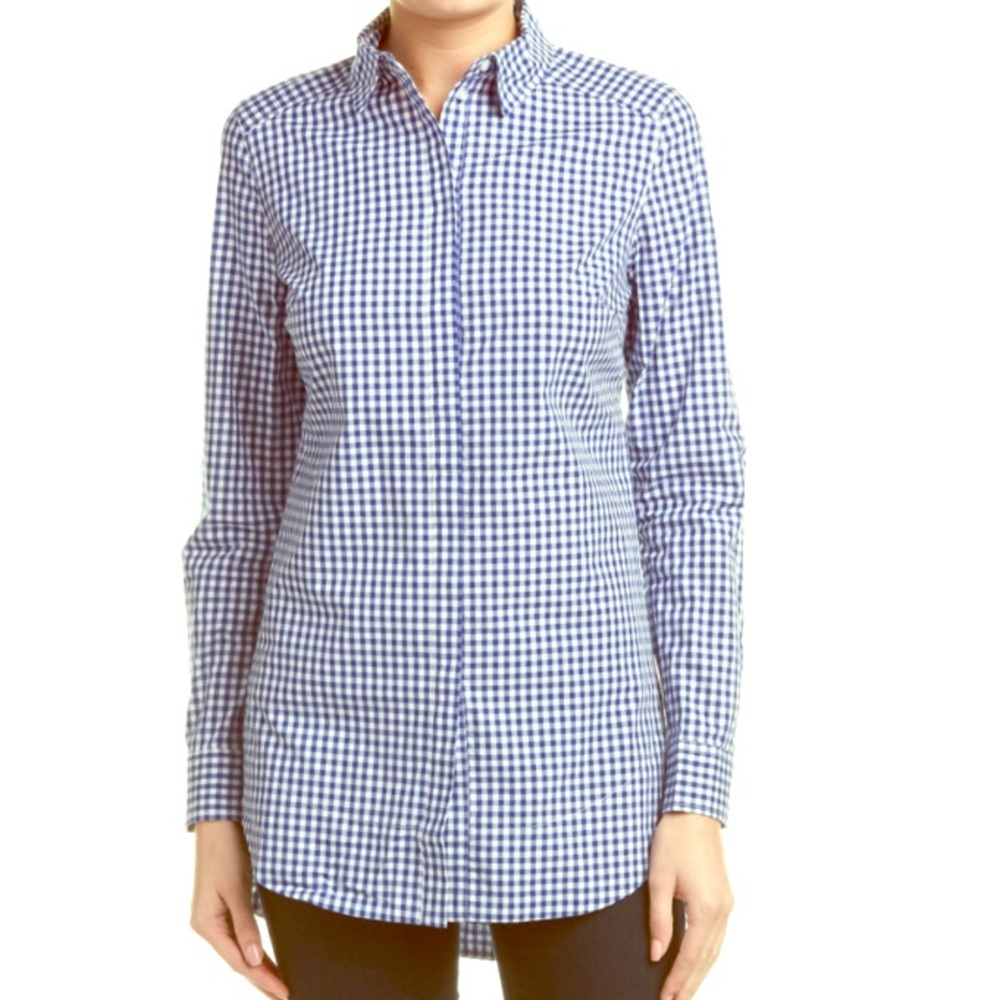 Tyler Boe blue check button down