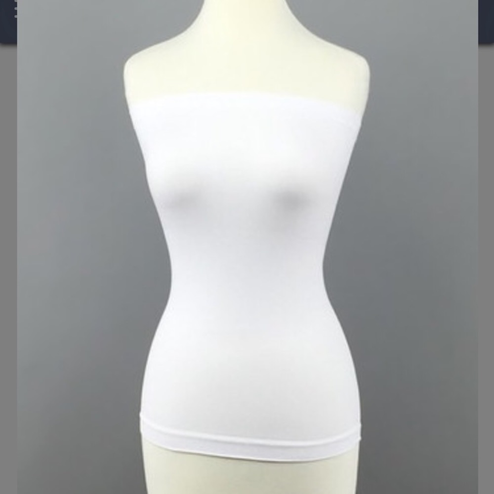 Tummy control strapless tank