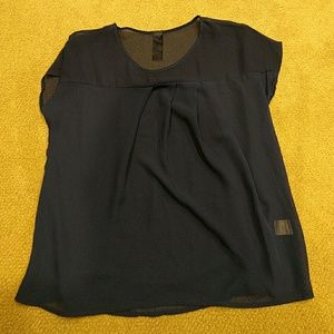 Blue short sleeve blouse