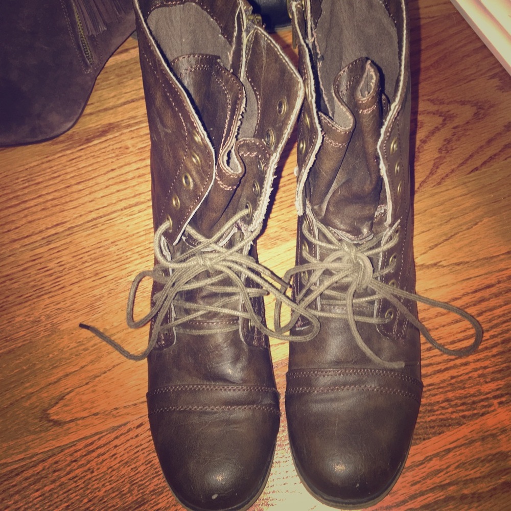DSW brown combat boots