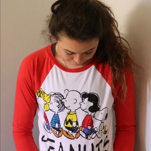 Peanuts baseball girls 3/4 sleeve shirt.