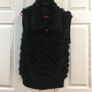 Black Rabbit fur vest