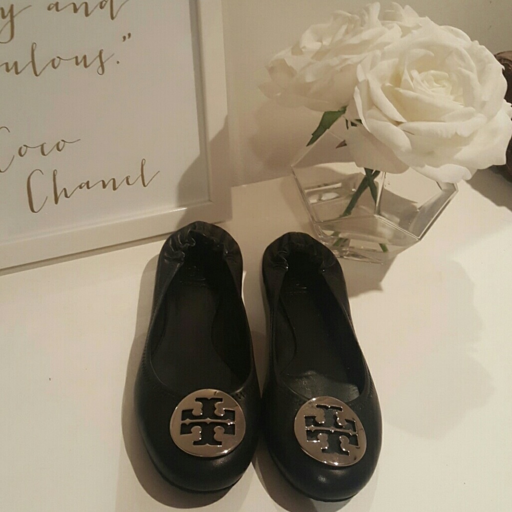 Black Tory Burch Flats