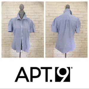 APT. 9 | Button Down Blouse | Striped | L