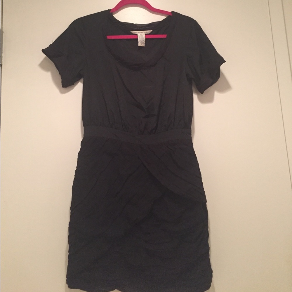 Black DVF ruched party dress!