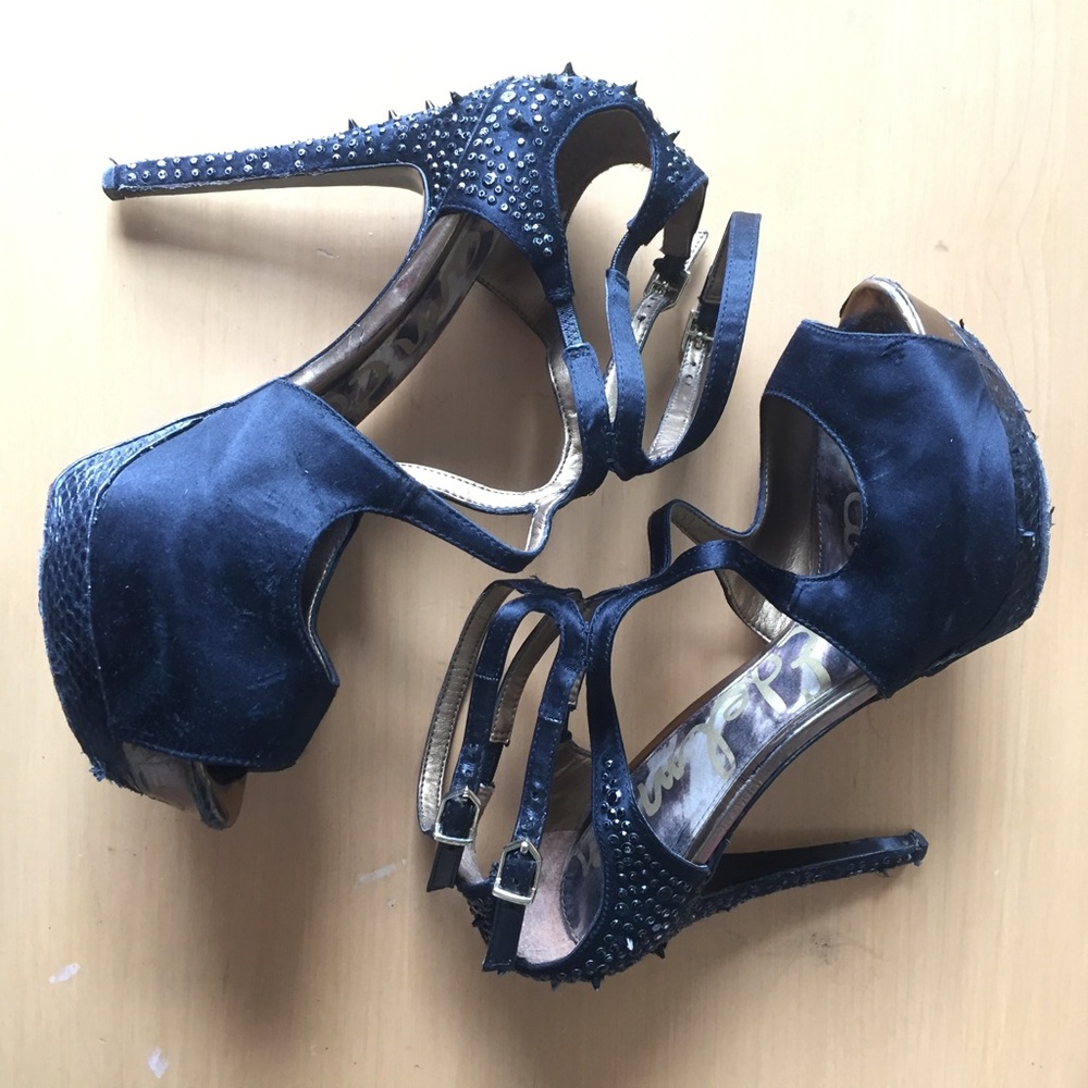 Sam Edelman Black Spike Heels