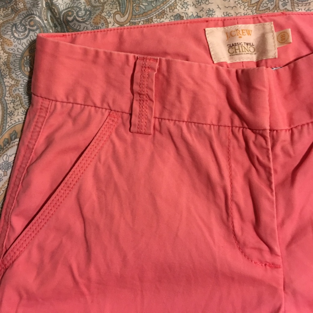J. crew classic twill wide leg pants pink/melon