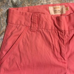 J. crew classic twill wide leg pants pink/melon