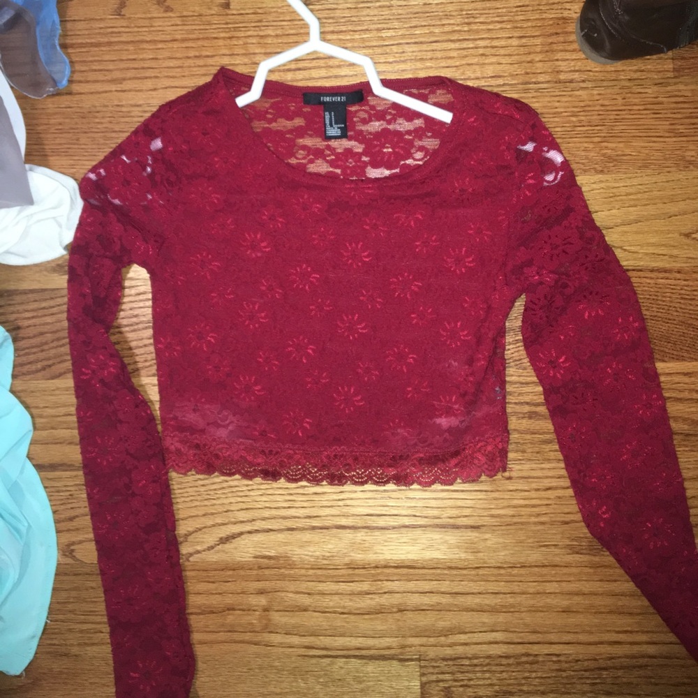 Red forever 21 crop top