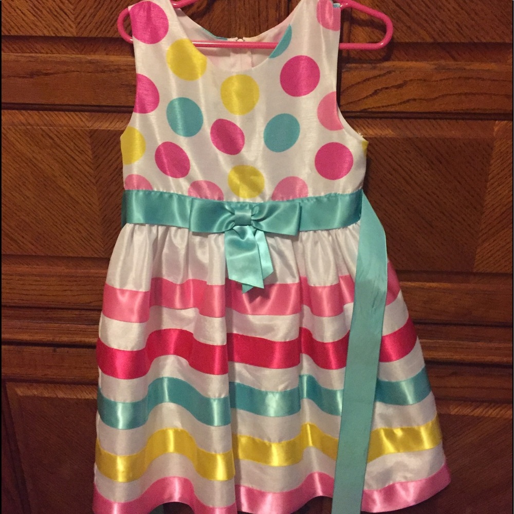 Rare Editions Multi color polkadot dress