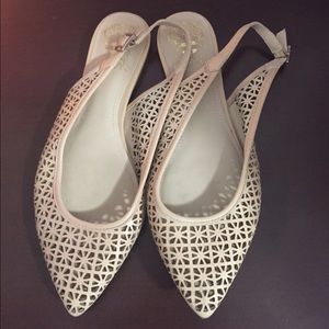 Vince Camuto Shoes - Vince Camuto laser cut almond toe sling backs Vince Camuto Shoes - Vince Camuto laser cut almond toe sling backs
