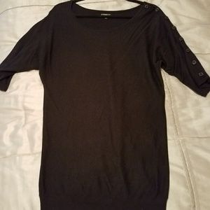 Express button sleeve sweater tunic/dress
