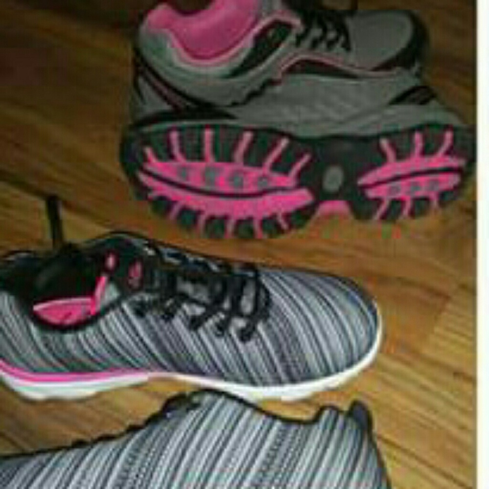 Girls tennis an hiking shoes