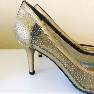 Stuart Weitzman Laceola Mesh & Sparkle Pump