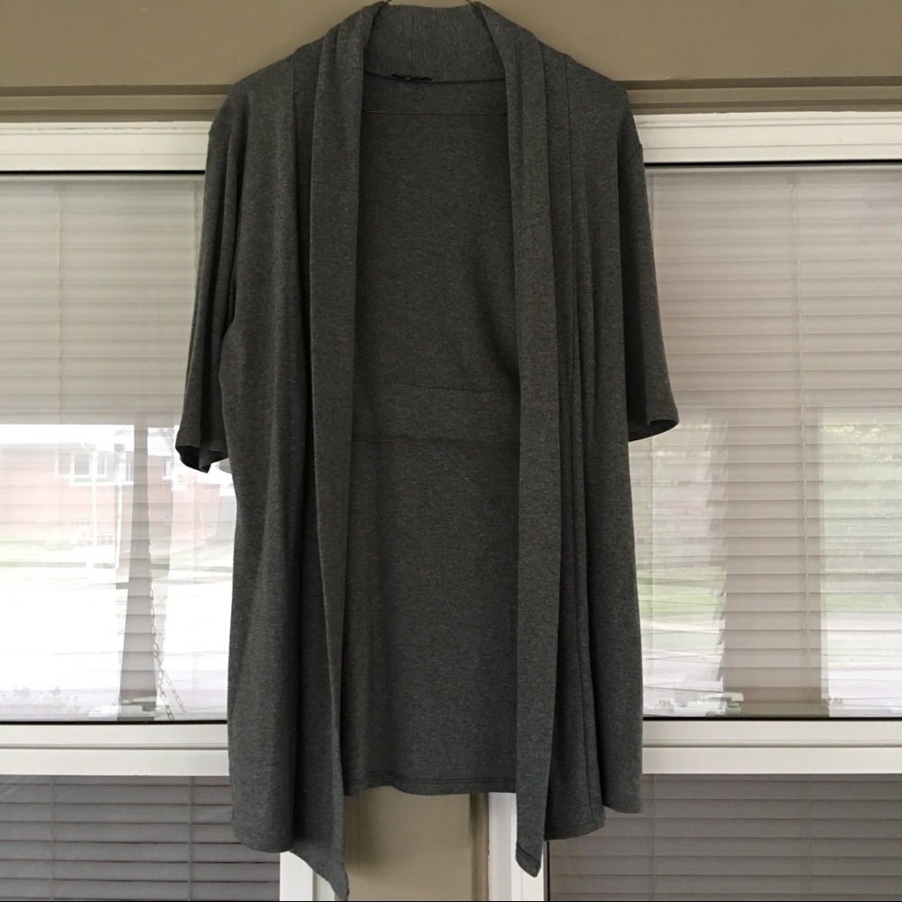 Express Lightweight Cardigan Sweater, grey, medium