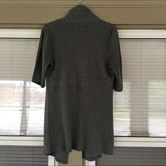 Express Lightweight Cardigan Sweater, grey, medium - Picture 2 of 3