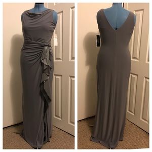 Gray formal gown great for weddings/special event!