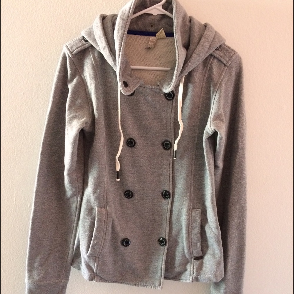 Element Grey Peacoat Sweatshirt w/Removable Hood