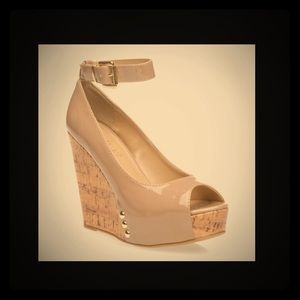 Nude "Mulberry" Wedges