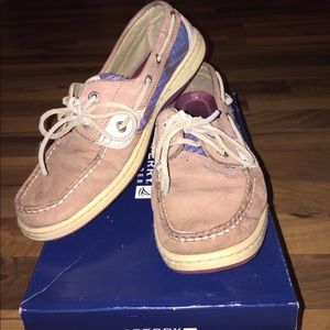 Purple plaid Sperrys