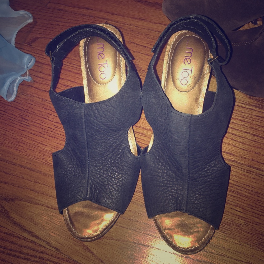 Black suede shoes