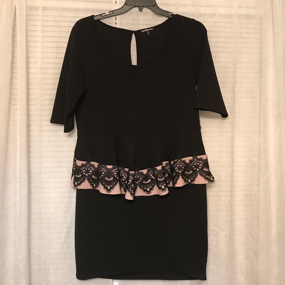 bodycon dress with peplum design