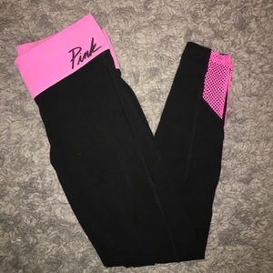 Victoria's Secret Pink yoga legging mesh bottom