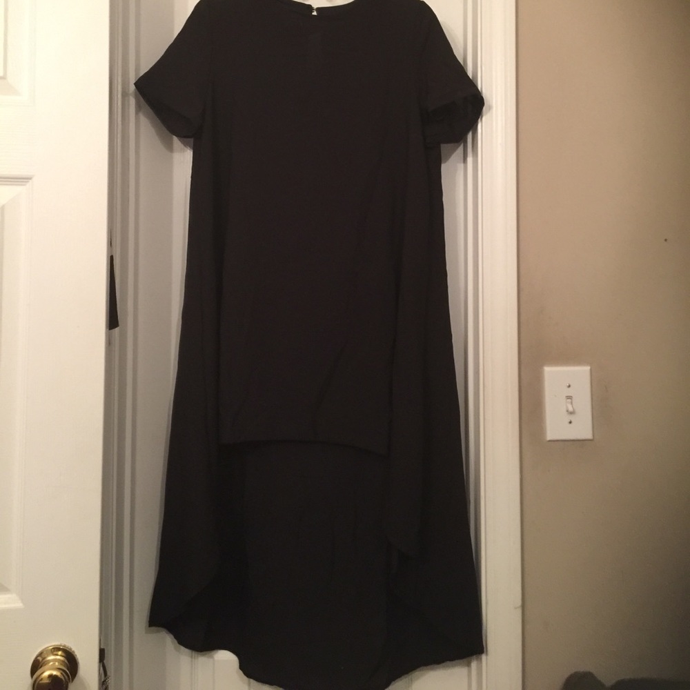 Black high low dress