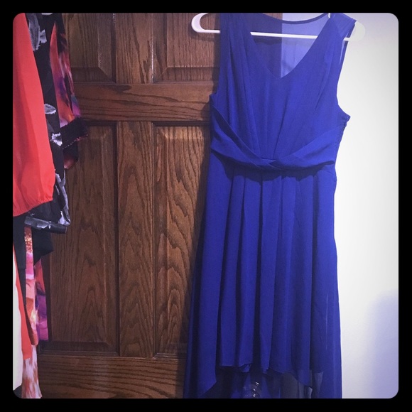 Royal Blue High Low Dress - Picture 1 of 3