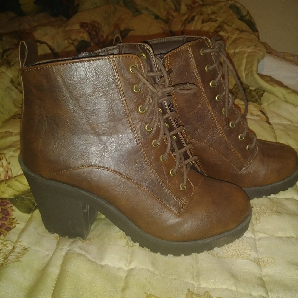 chocolate brown High heel boots