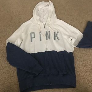 Pink zip up hoodie size S
