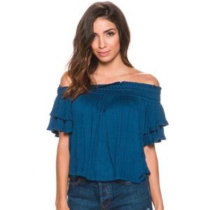 Free people off the shoulder shirt