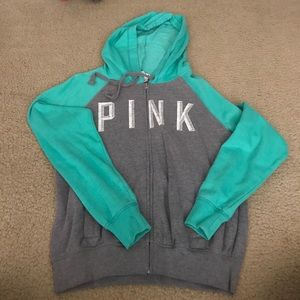 VS Pink zip up hoodie size XS