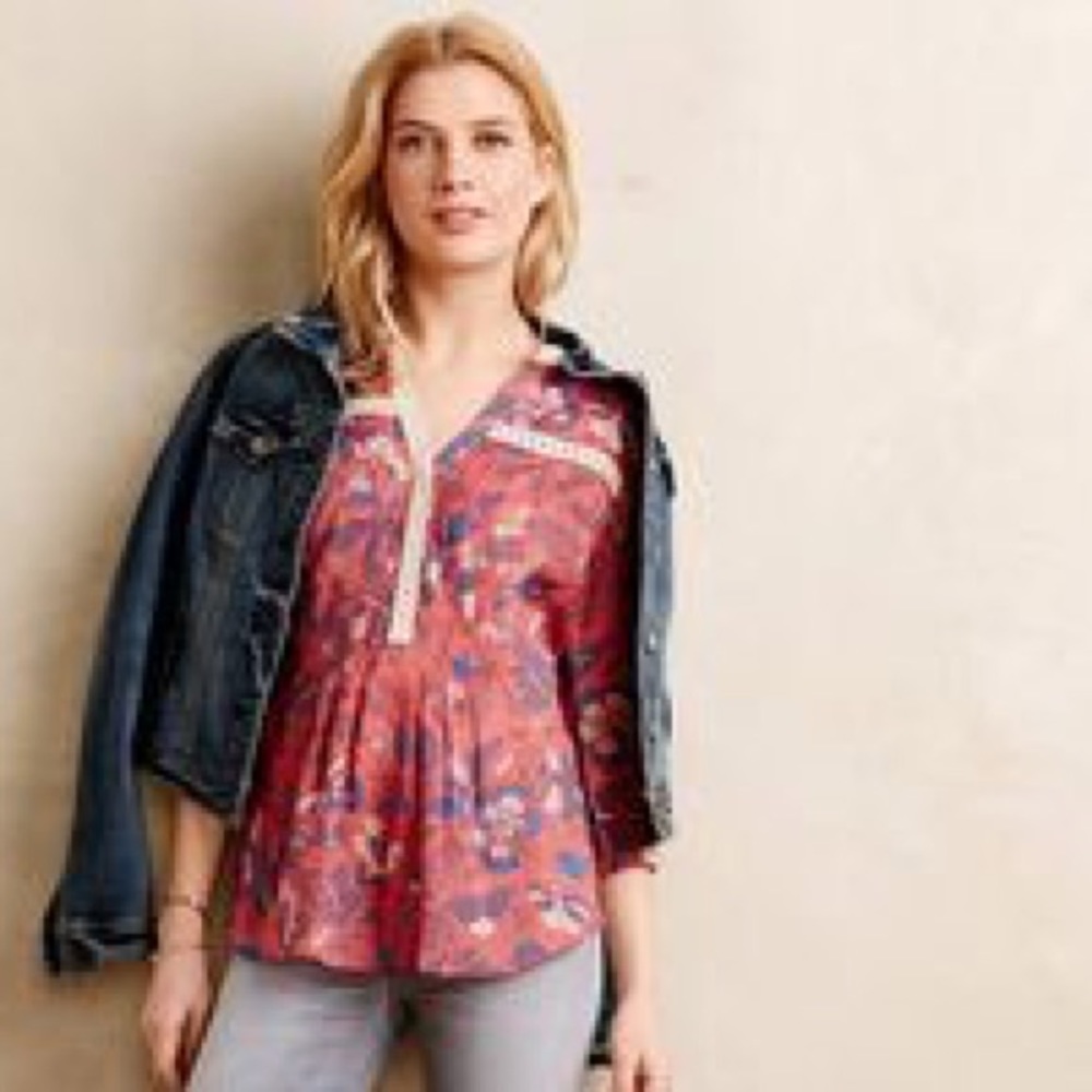 Maeve Abella pintuck blouse