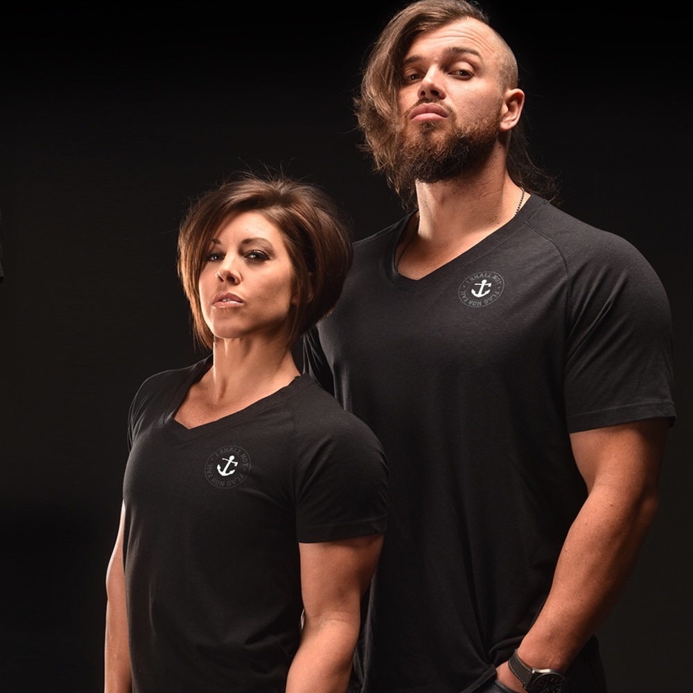 Flag Nor Fail Black V-Neck Tee (Unisex)