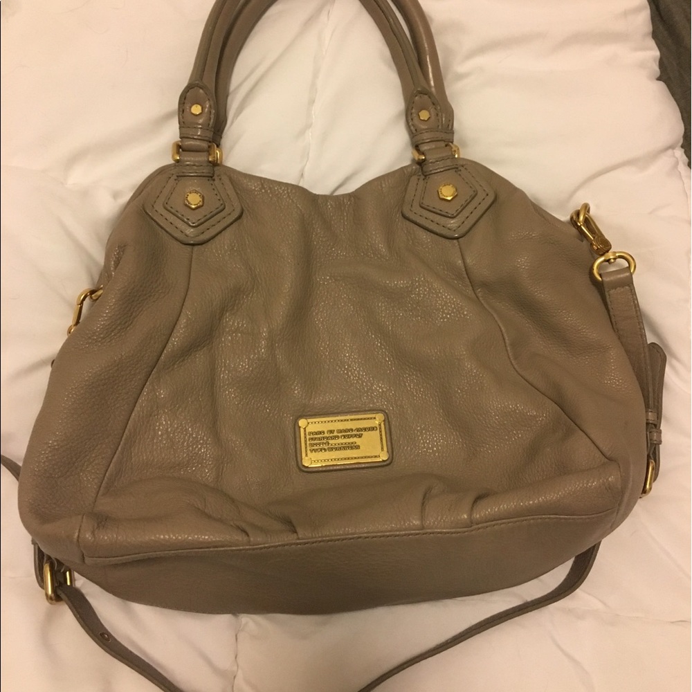 Marc Jacobs Classic Q Fran Bag, Leather, Cememt