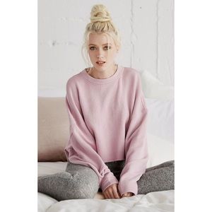 LA Hearts Cropped Crewneck Sweatshirt