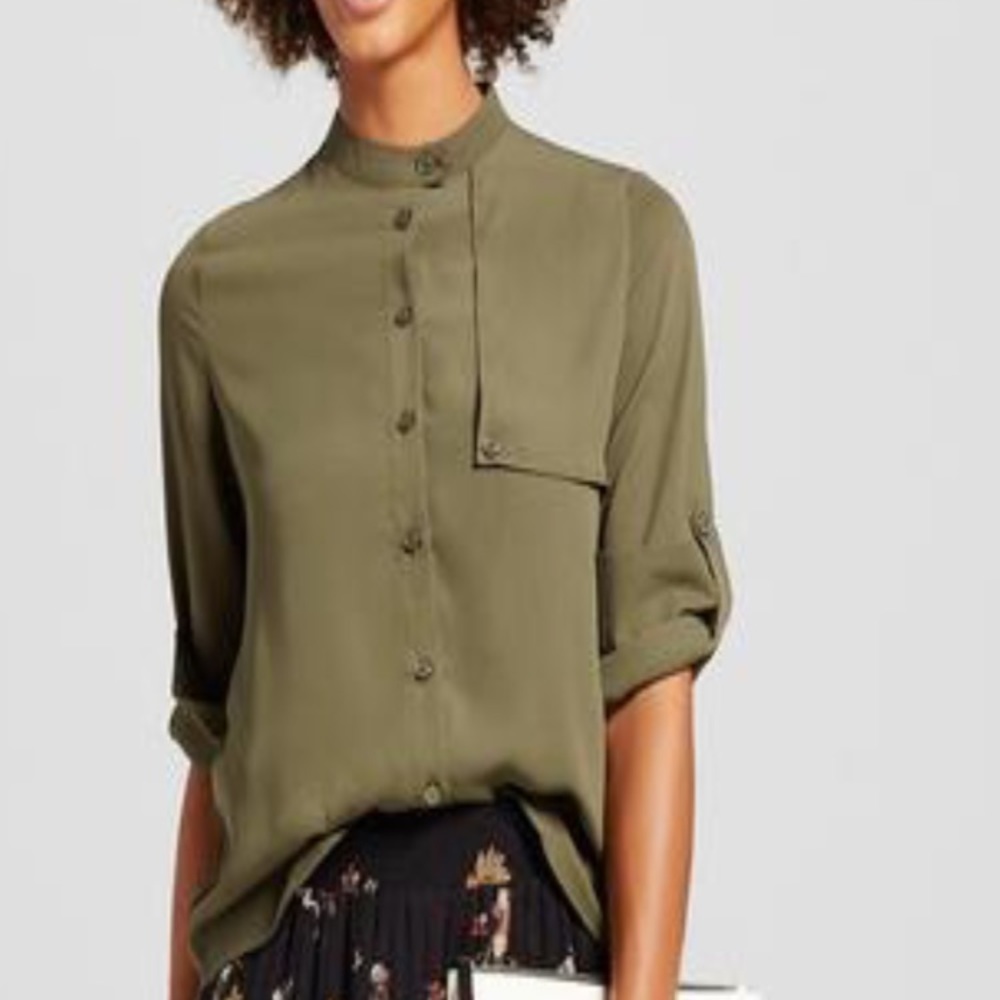 Who What Wear Trench blouse