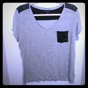 Sexy Faux Leather T-Shirt