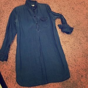 Super cute Madewell linen shirt dress XS