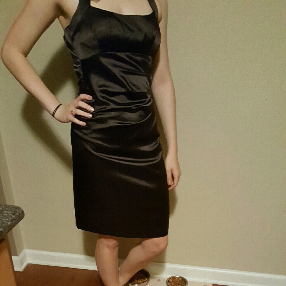 Studio Y Dark Brown Halter Neck Formal Dress