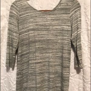 Grey/white striped blouse