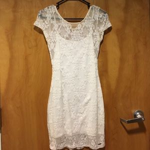 White lace summer dress