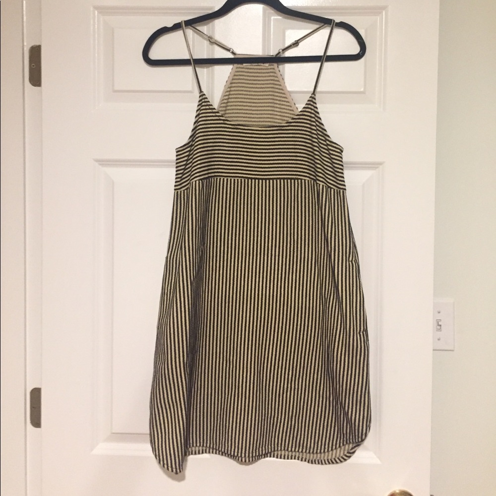 Cotton Madewell shift sundress - cream & black