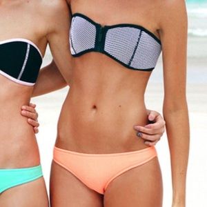 Triangl Bandeau Zipper Mesh Bikini