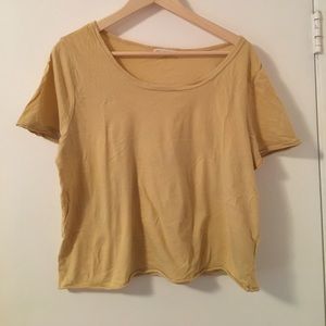 urban outfitters cropped tee yellow large