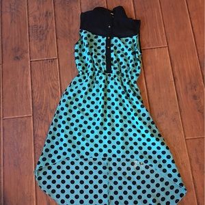 Polka dot high low dress